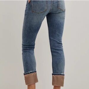 Anthropologie Pilcro Slim Straight Jeans with satin cuff, size 27 Worn one time